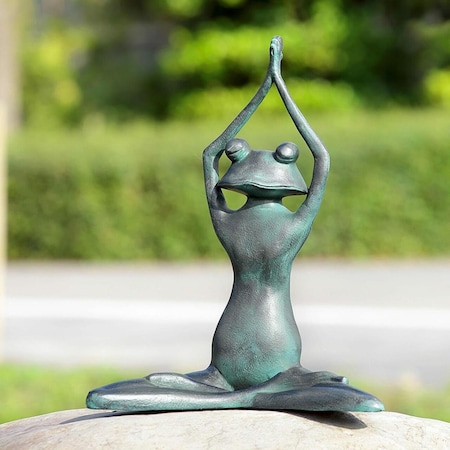 Ricki'S Rugs Stretching Yoga Frog Garden Sculpture RI2489741